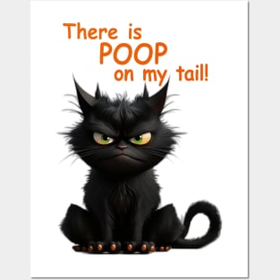 Angus the Cat - There is POOP on my tail! Posters and Art